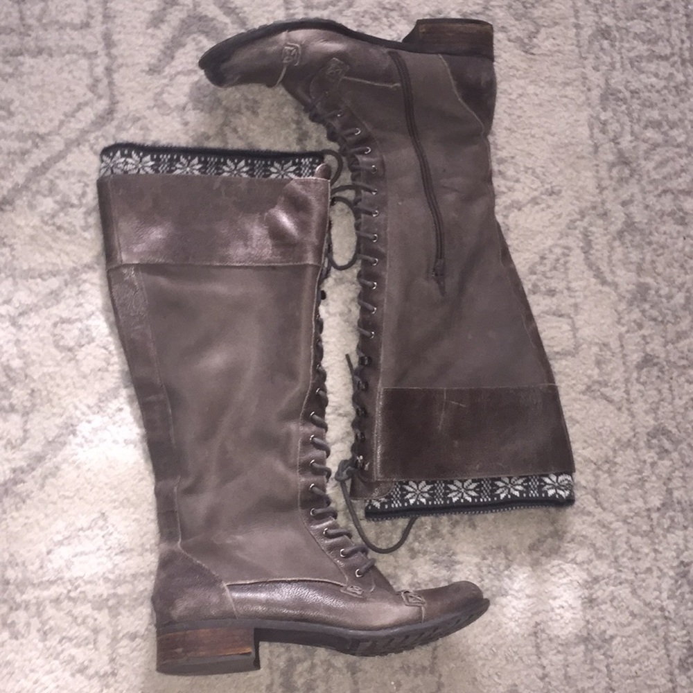 Leather Lace Up Boots
